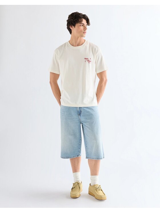 Wrangler Wrangler Szorty jeansowe JORT SHORTS Niebieski Loose Fit