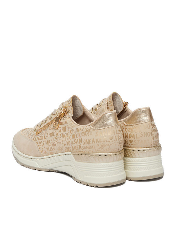 Rieker Rieker Sneakersy N4316-62 Beżowy