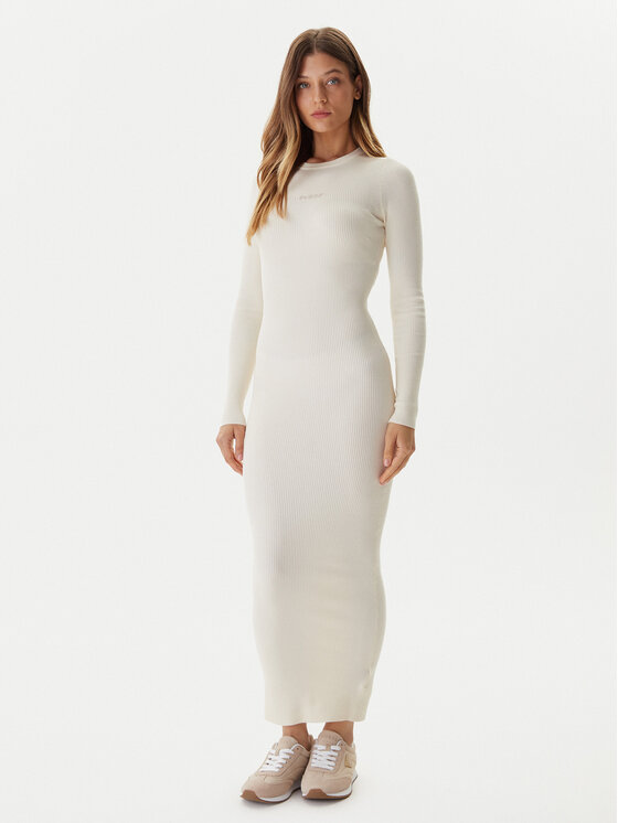 Guess Guess Плетена рокля V5BK02 Z3JD2 Екрю Slim Fit