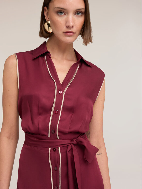 Motivi Motivi Vestito da giorno 701WQ003666N036 Bordeaux Regular Fit