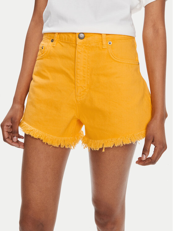 Sisley Sisley Pantaloni scurți de blugi 4QVSL9014 Galben Regular Fit