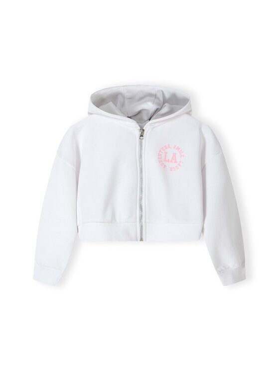 MINOTI MINOTI Bluza 22fleece68 Biały Regular Fit