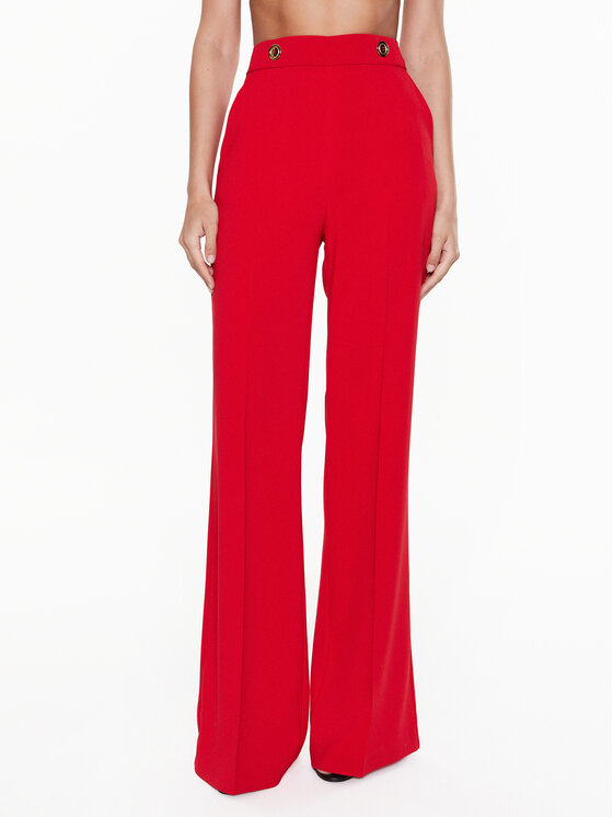 Pinko Pantaloni din material Sbozzare 100055 7624 Roșu Regular Fit