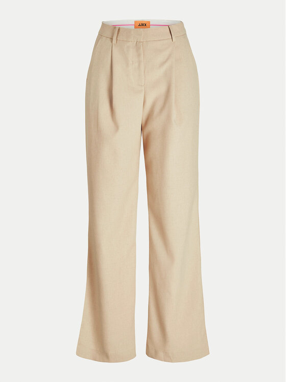 JJXX JJXX Bavlnené nohavice Ellis 12268837 Béžová Wide Leg