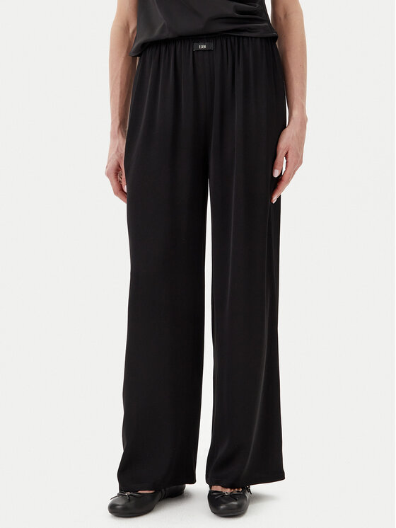 Eleh Eleh Palazzo kelnės ESS250049 Juoda Regular Fit