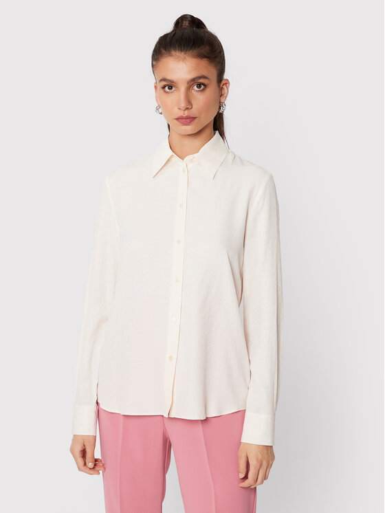 PINKO Pinko Πουκάμισο Smorzare 1G185Y A01P Μπεζ Regular Fit