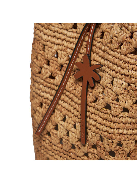 Manebi Manebi Τσάντα Handcrafted Raffia Beach Bucket Weaving V 2.2 AO Καφέ