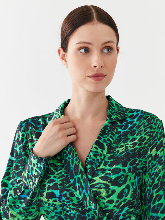 Fracomina Fracomina Hemdkleid FR23WD1011W413L7 Grün Regular Fit