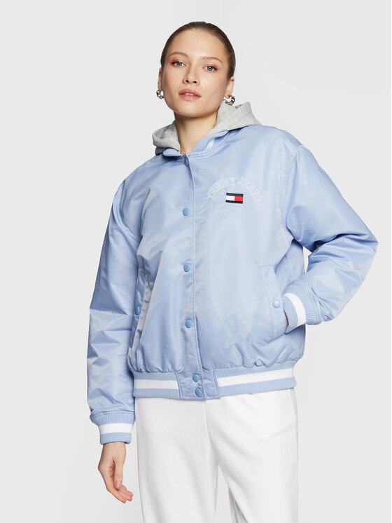Tommy Jeans Tommy Jeans Bomber stila jaka Graphic DW0DW14936 Gaiši zils Regular Fit