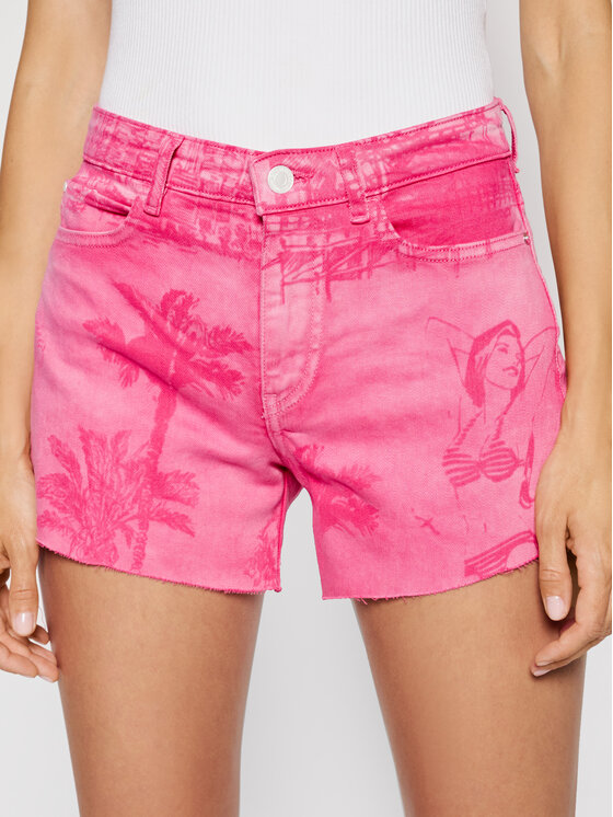 Pantaloncini di jeans W1GD18 D2G6M Rosa Regular