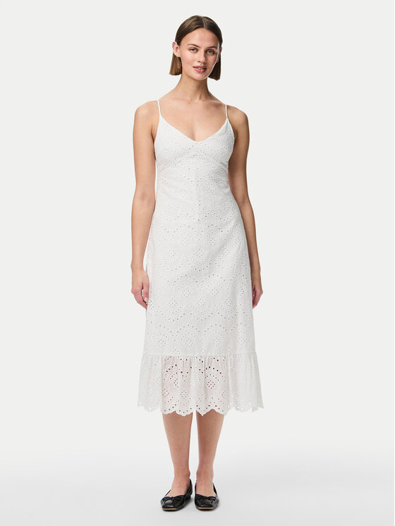 Pieces Vestito estivo Vilde 17156565 Bianco Regular Fit, taglia : L