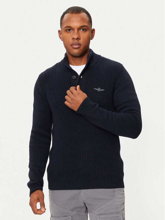 Maglione blu militare cheap