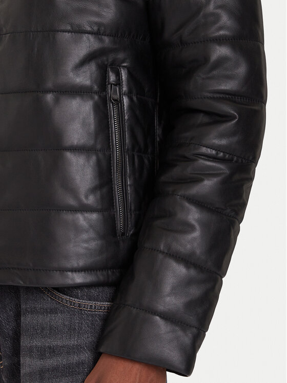 JOOP! JOOP! Kožená bunda 262001980000867 Čierna Regular Fit