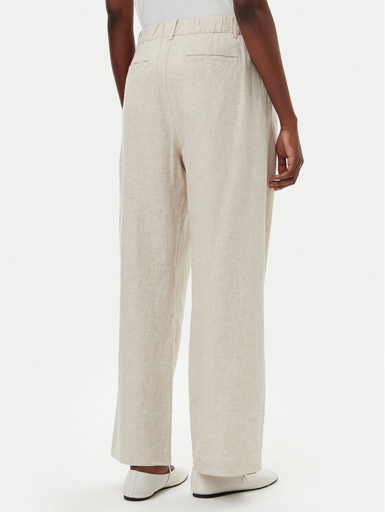 Gap Gap Штани з тканини 713998-03 Бежевий Wide Leg