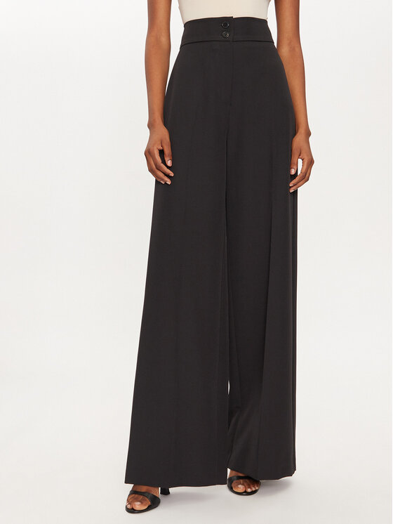 Maryley Maryley Штани з тканини 24IB680/43NE Чорний Regular Fit