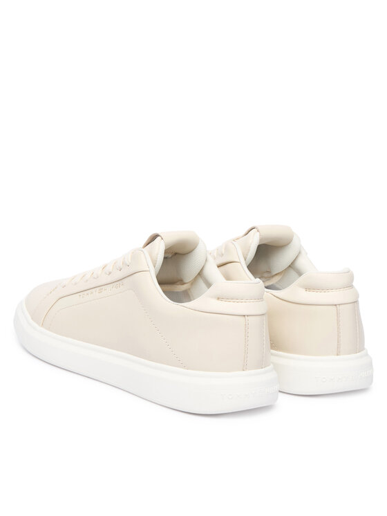 Tommy Hilfiger Tommy Hilfiger Sneakersy Icon Court Light Weight Shinny FW0FW08949 Écru