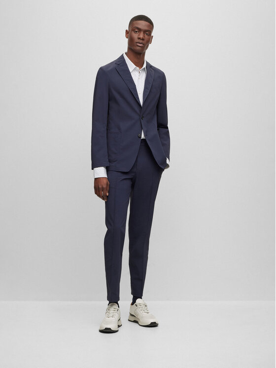 BOSS Boss Srajca P-Roan 50497111 Bela Slim Fit