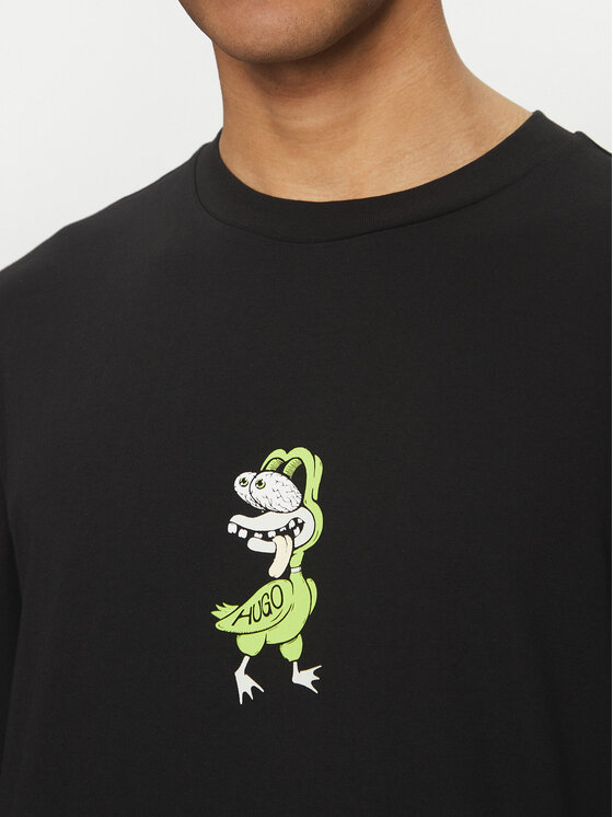 HUGO HUGO T-Shirt Nutongo 50533391 Czarny Regular Fit