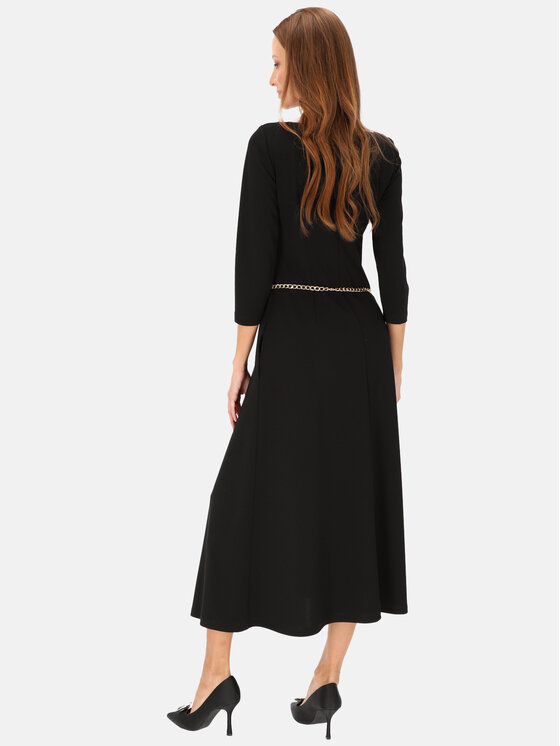 L’AF L’AF Sukienka dzianinowa Brenda Czarny Regular Fit