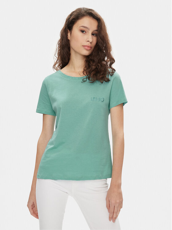 Liu Jo Tričko MA4395 J6308 Zelená Regular Fit
