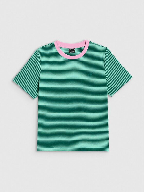 4F 4F T-Shirt 4FRSS26TTSHF3702-41S Zielony Regular Fit