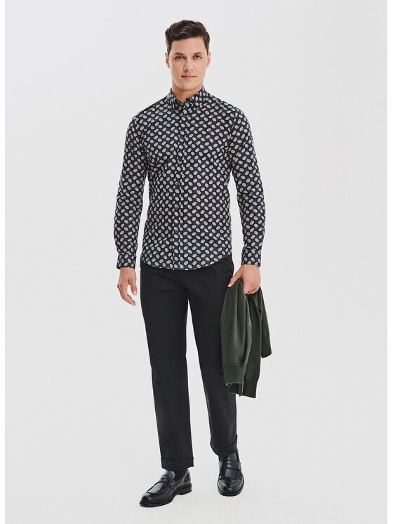 Pako Lorente Pako Lorente Koszula P25WF-1X-005 Czarny Slim Fit