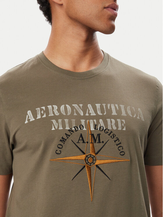 Aeronautica Militare Aeronautica Militare T-Shirt 262TS2582UJ00750 Χακί Regular Fit