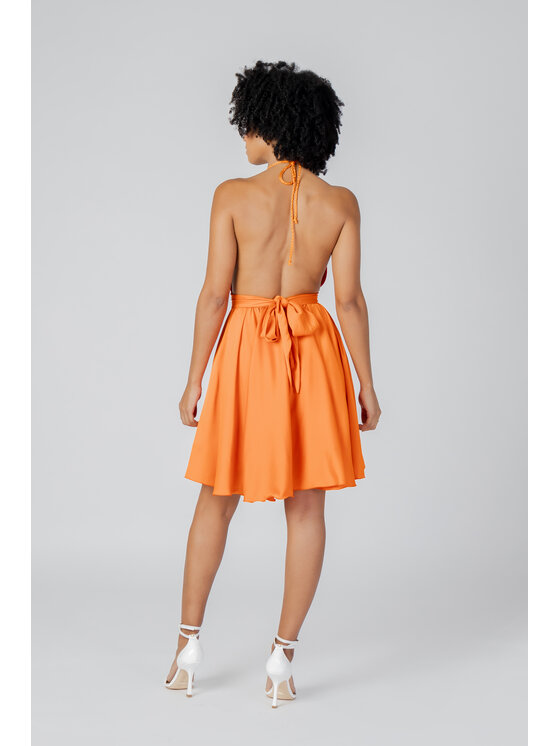 Sol Wears Women Sol Wears Women Sukienka wieczorowa DIANA CORTO Pomarańczowy To Fit