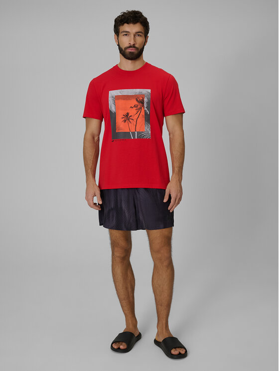 4F 4F T-Shirt BEACHWEAR Czerwony Regular Fit