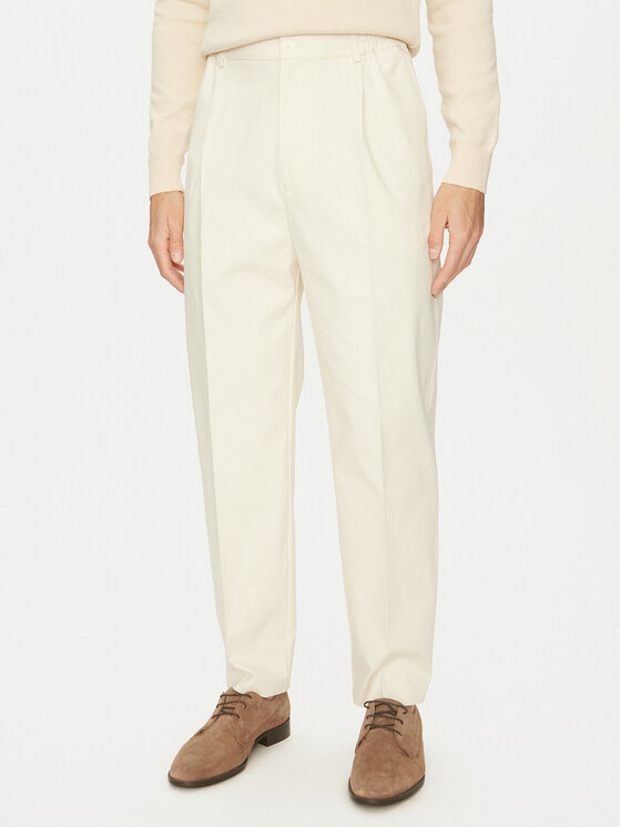 Marciano Guess Marciano Guess Pantaloni di tessuto 5GHB23 2304Z Écru Regular Fit