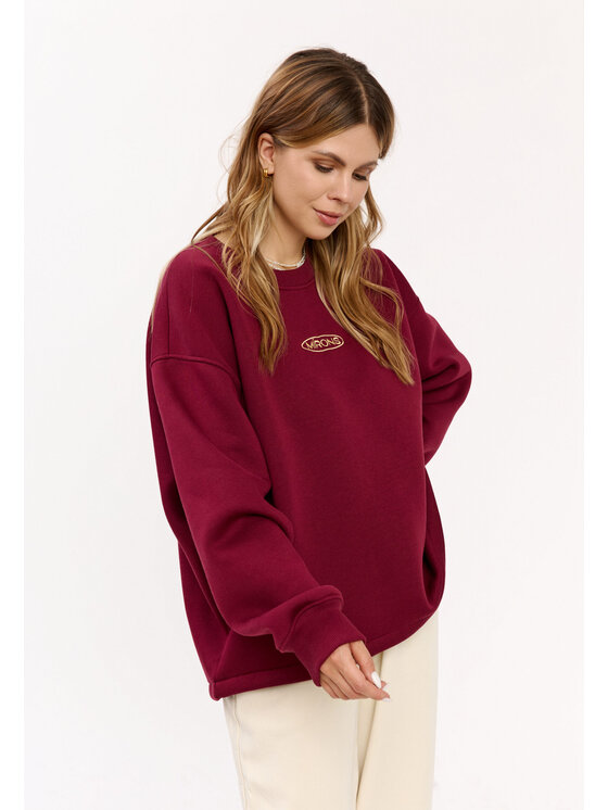 Mirons Mirons Bluza soft Bordowy Oversize