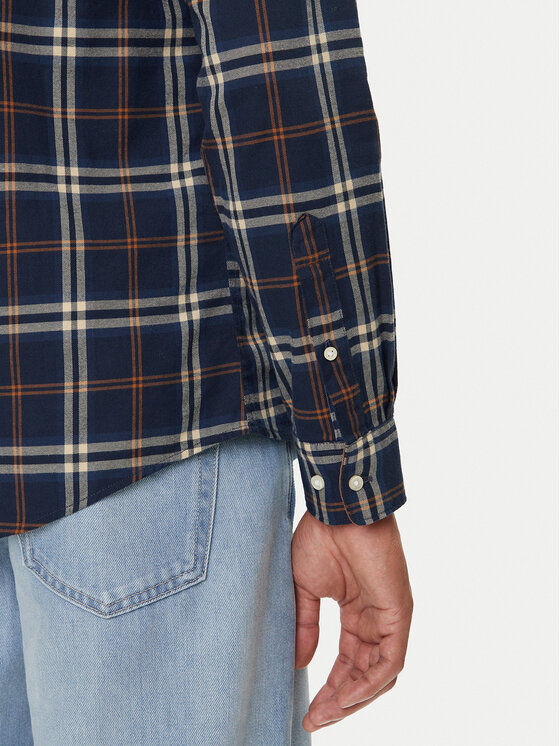 Barbour Barbour Koszula Crossfell MSH4995BL33 Granatowy Tailored Fit