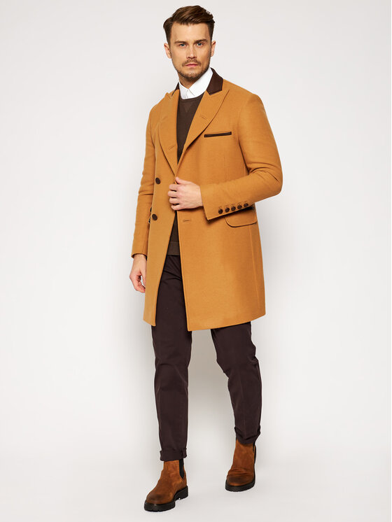 Cappotto di lana Tunein 1 Marrone Regular Fit