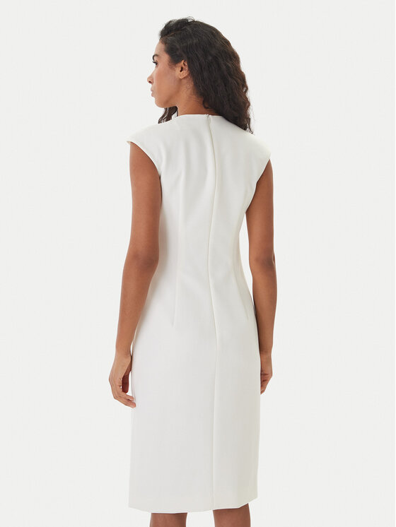 BOSS Boss Ежедневна рокля Dulipa 50451351 Бял Slim Fit