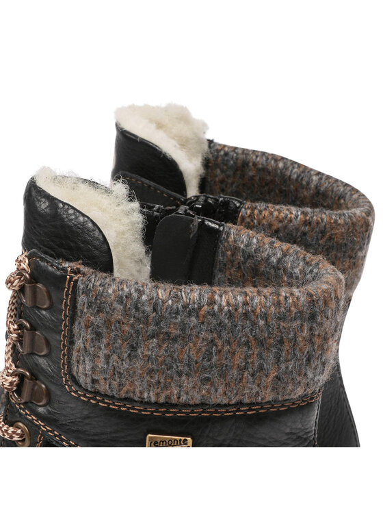 Remonte Remonte Trapper stila apavi D9378-00 Melns