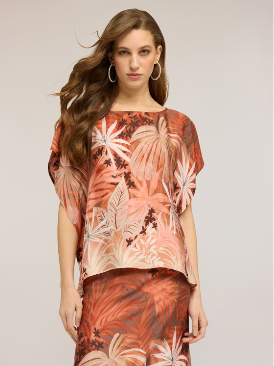 Motivi Motivi Blusa 2032W100829N0S7 Arancione Over Fit