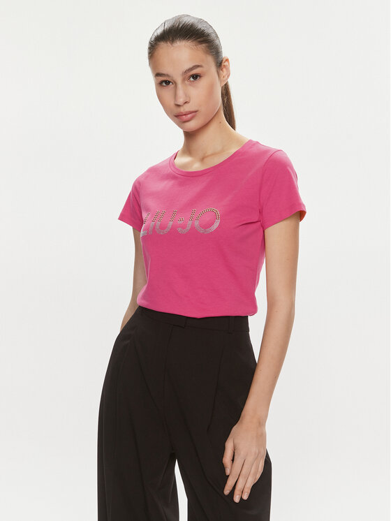 Liu Jo Liu Jo Тишърт VA4216 JS923 Розов Regular Fit