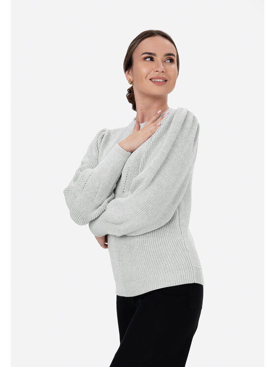 LAURELLA LAURELLA Sweter 6TU048 Szary Regular Fit
