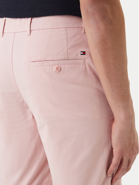 Tommy Hilfiger Tommy Hilfiger Šortky z materiálu Denton 9.5 MW0MW42351 Růžová Slim Fit