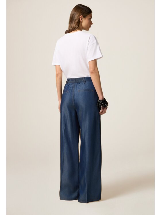Oltre Oltre Jeansy P565R008517N034 Niebieski Baggy Fit