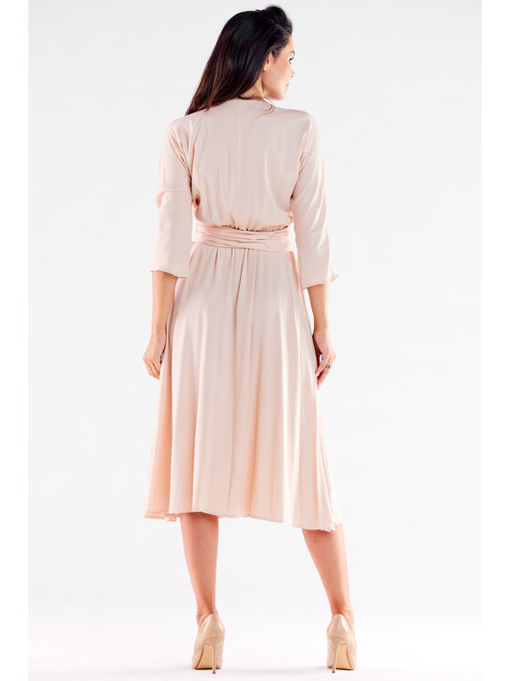 Awama Awama Vestito estivo A522 Beige Basic Fit