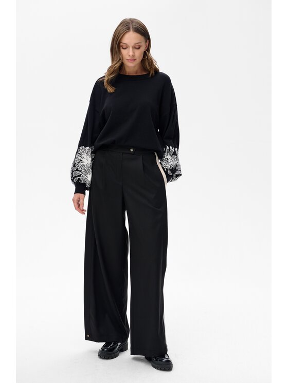blue shadow blue shadow Sweter Iben Czarny Regular Fit