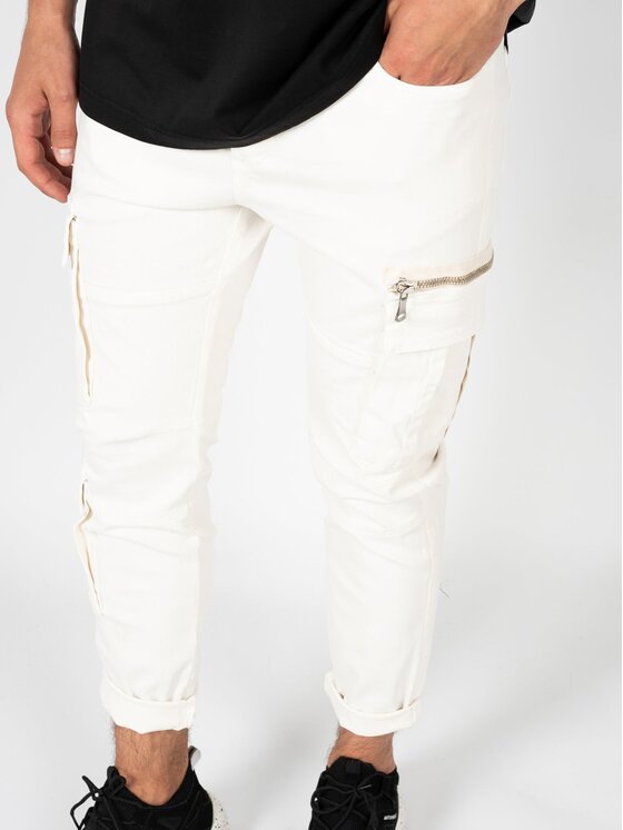 Xagon Xagon Pantaloni di tessuto P24032CR4034 Écru Slim Fit