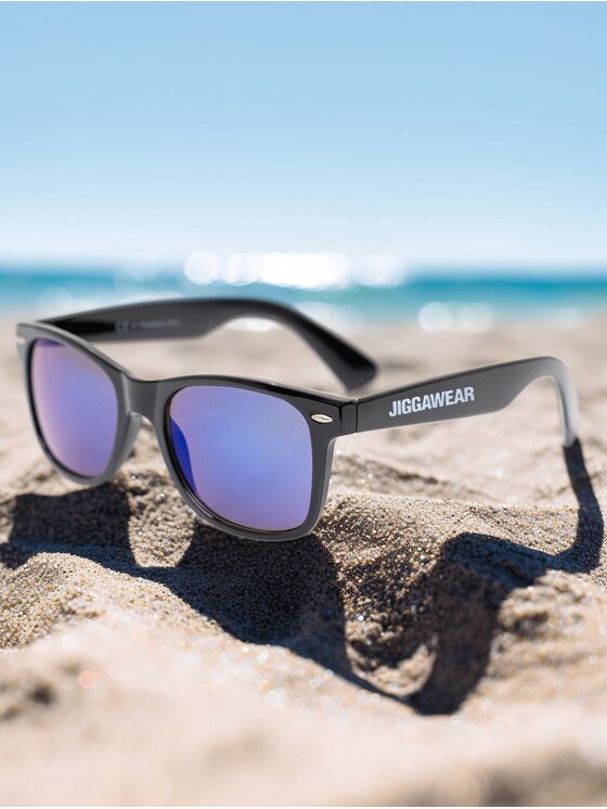 Jigga Wear Jigga Wear Okulary przeciwsłoneczne Klasyczne na wakacje lato urlop basen Czarny