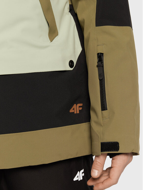 4F 4F Kurtka snowboardowa H4Z22-KUMS003 Zielony Regular Fit