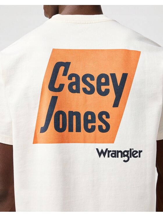 Wrangler Wrangler T-Shirt Casey Jones Graphic Tee Biały Relaxed Fit