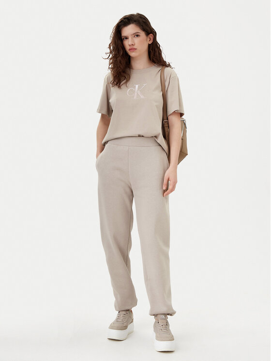Calvin Klein Jeans Calvin Klein Jeans Долнище анцуг Raised J20J224841 Сив Relaxed Fit