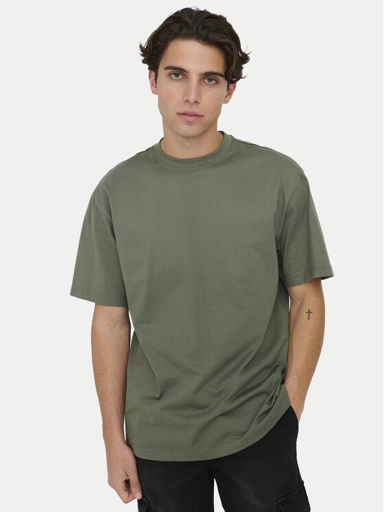 Only & Sons Only & Sons Тишърт Fred 22022532 Сив Relaxed Fit