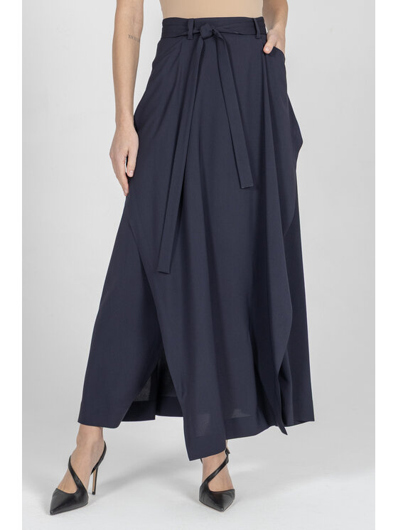 Deni Cler Milano Deni Cler Milano Spódnica maxi W-DC-7007-F2-A6-59-1 Granatowy