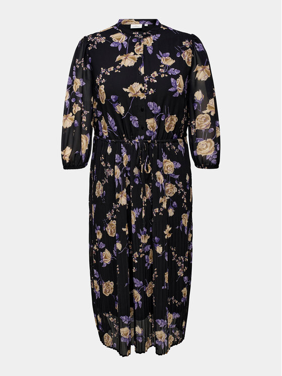 ONLY Carmakoma ONLY Carmakoma Kleid für den Alltag Piona 15302029 Schwarz Regular Fit